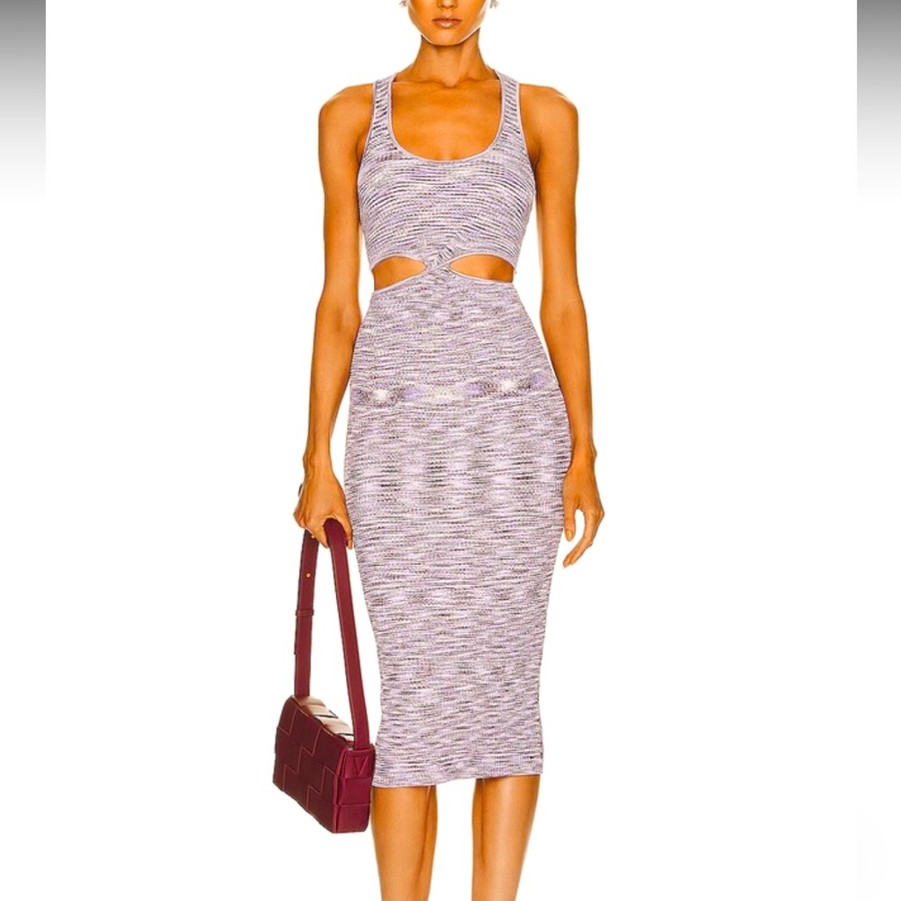 SIMKHAI Colleen Tank Dress in Lavender Space Dye, Small